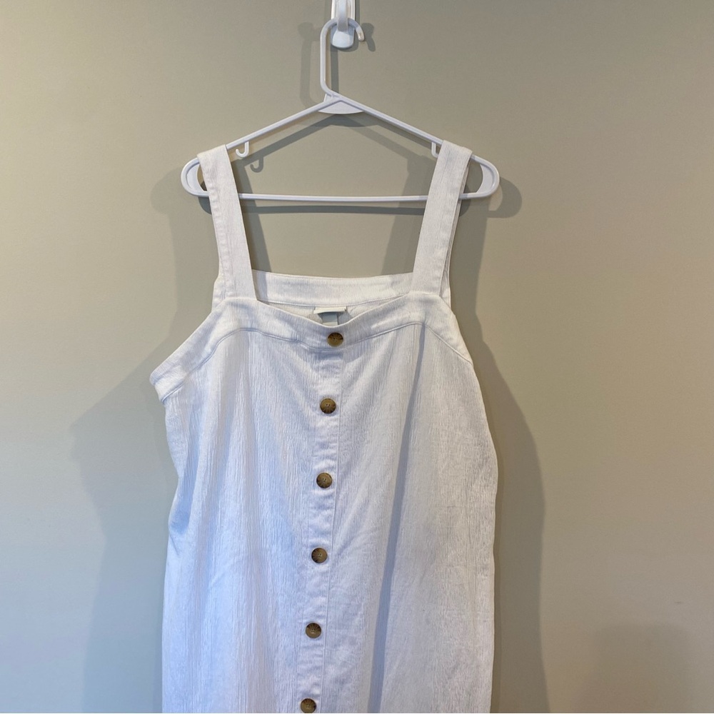 White Button-Down Dress Size 2X